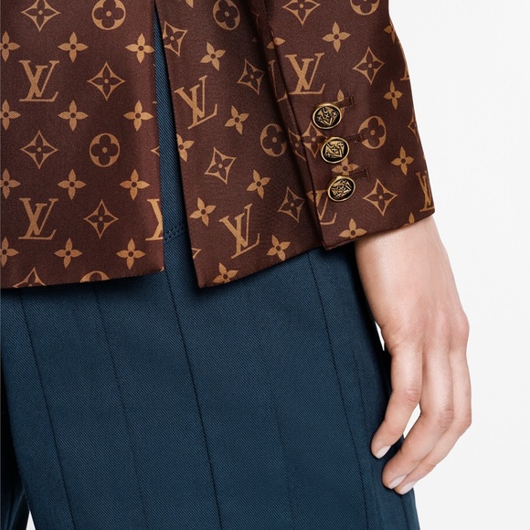 Louis Vuitton Monogram Silk Twill Blazer - 36 - Picture 8 of 11